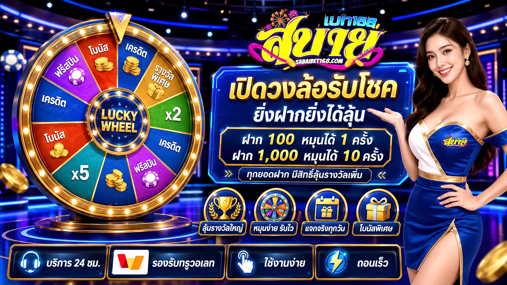 Sabaaibet168 วงล้อลุ้นโชค
