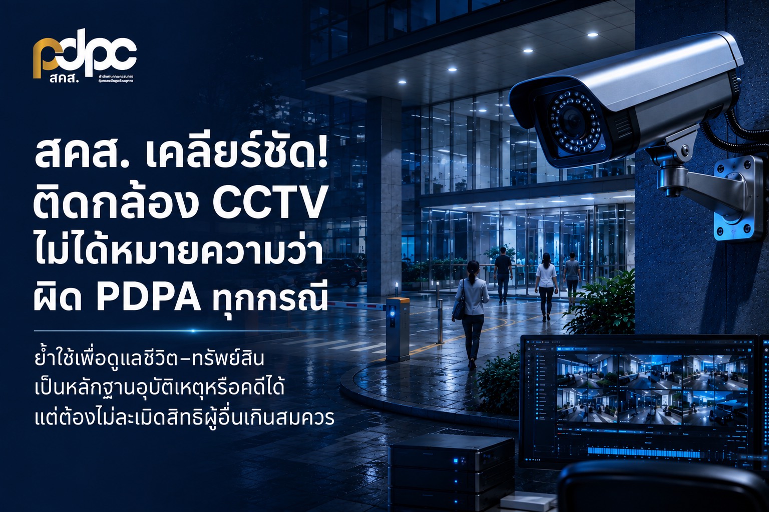 สคส. เคลียร์ชัด! ติดกล้อง CCTV ไม่ได้หมายความว่าผิด PDPA ทุกกรณี